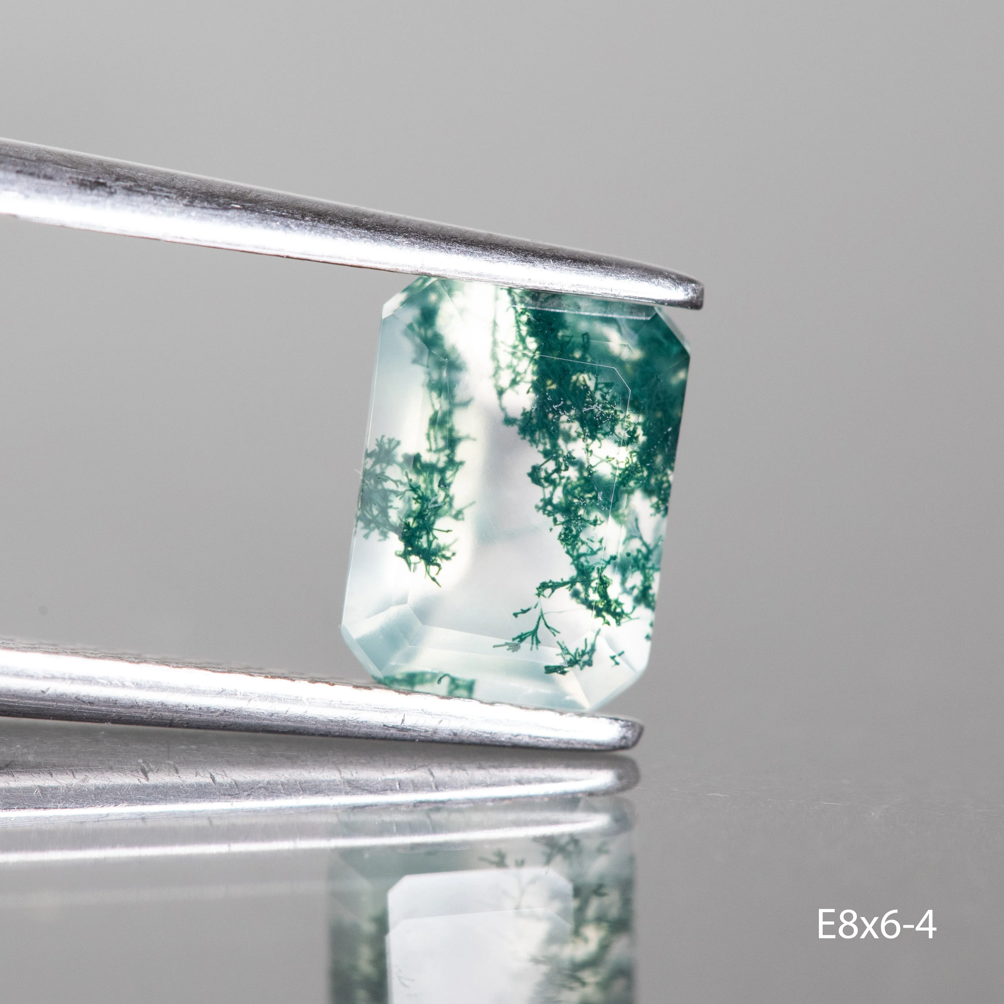 Moss agate |   octagon cut, 8x6 mm - choose yours