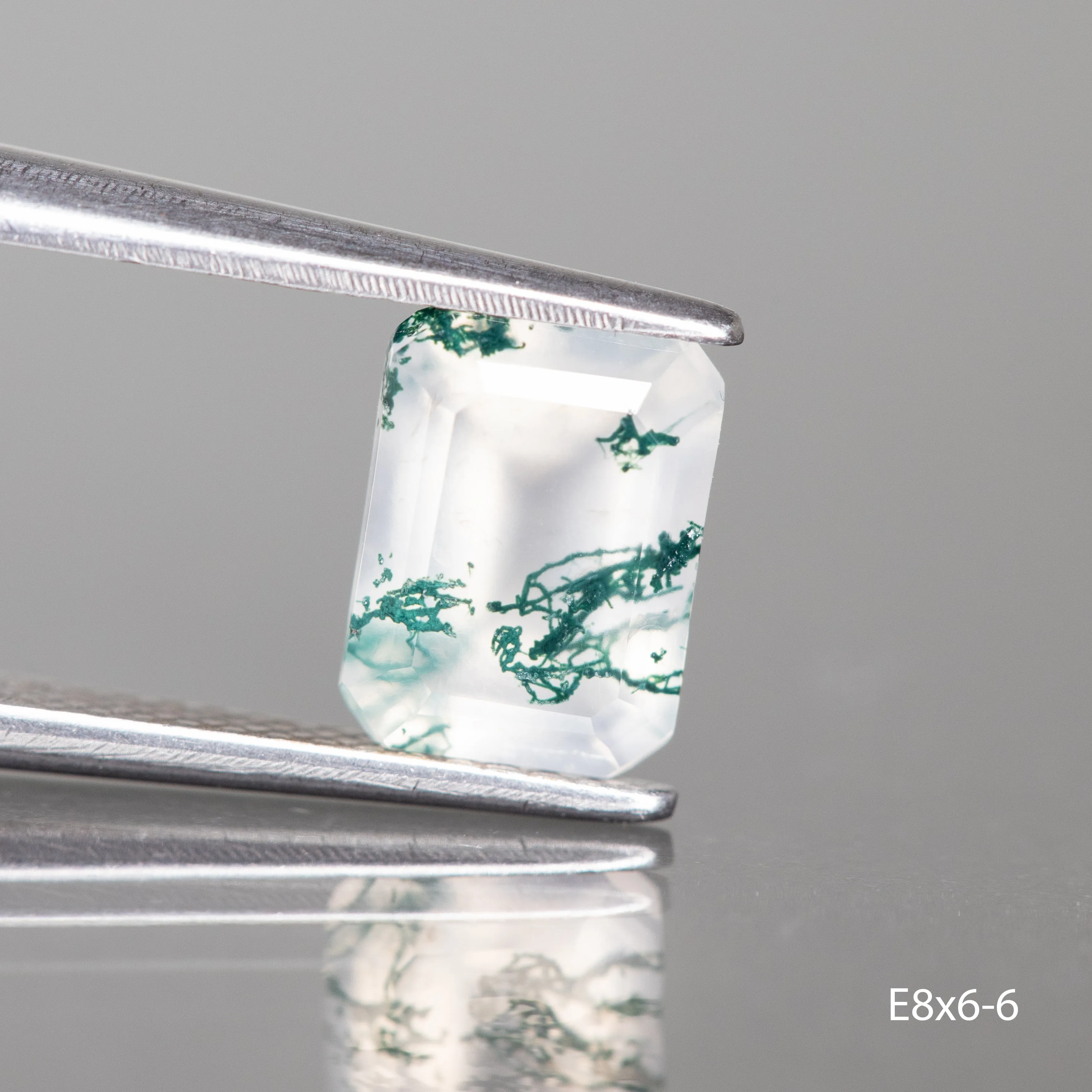 Moss agate |   octagon cut, 8x6 mm - choose yours