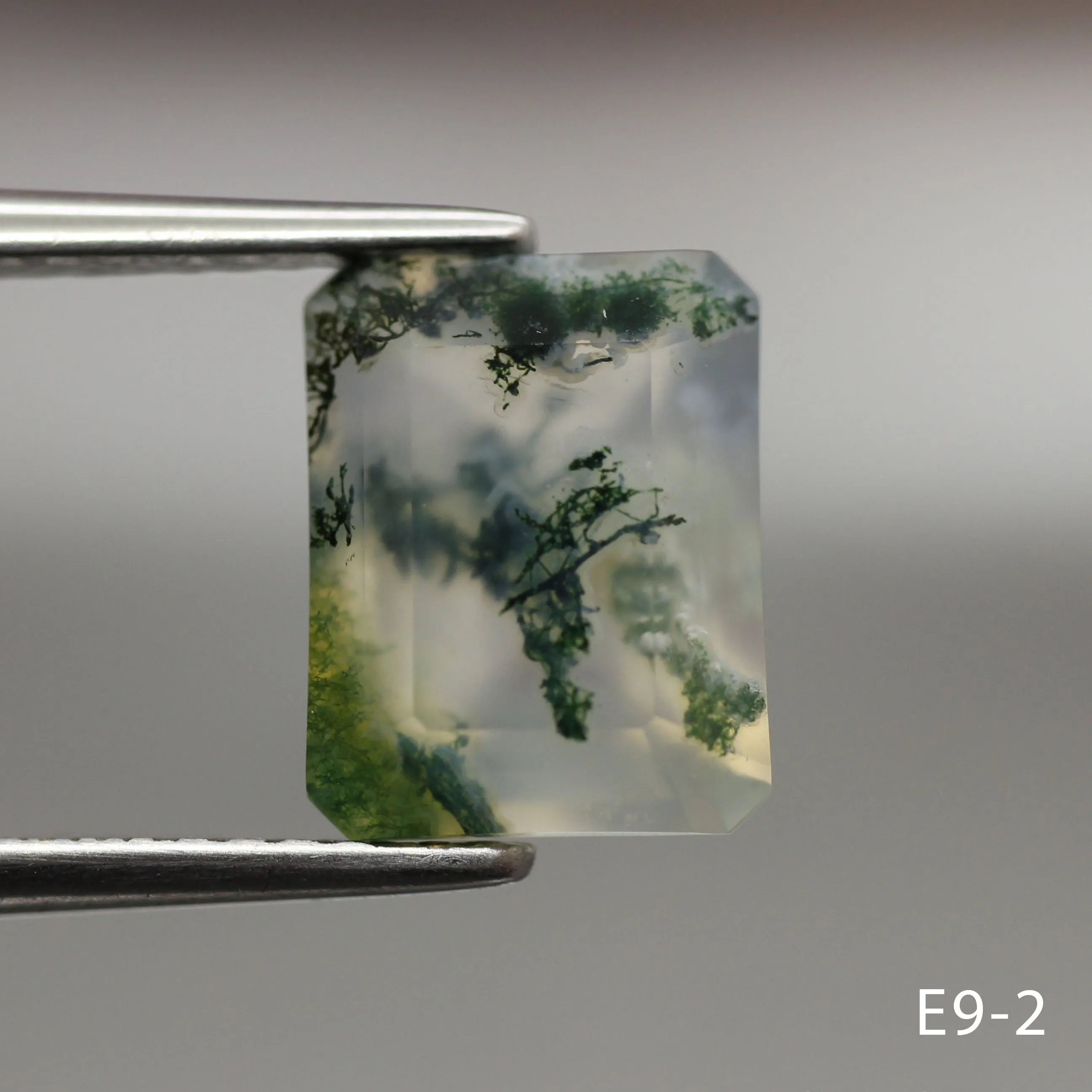 Moss agate | octagon shape 9x7mm - choose yours