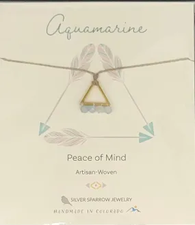 Necklace, Peace of Mind Aquamarine Triangle