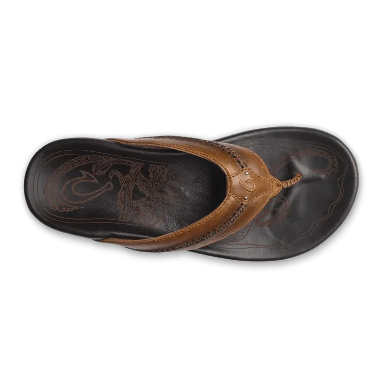 Olukai Men's Mea Ola - Tan/Dark Java