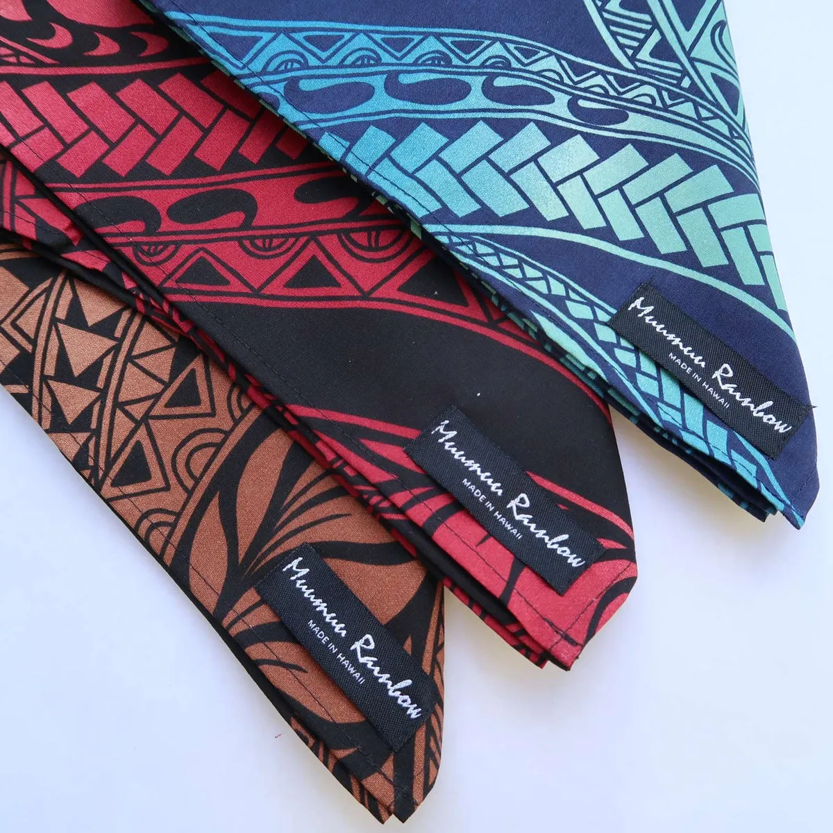 Ombre Tapa Polynesian Print Fabric Gift Wrap | Eco Wrapping Cloth & Bandanna| SMALL