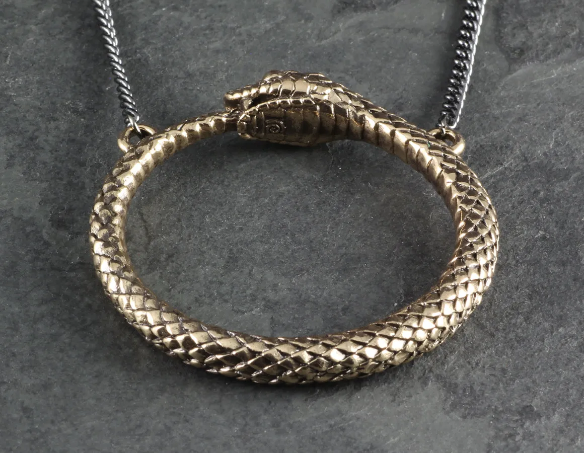 Ouroboros Necklace - Bronze