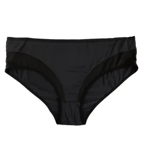 Panty coordinable de talla extra con detalles de mesh  negro 74007 Lady Carnival.