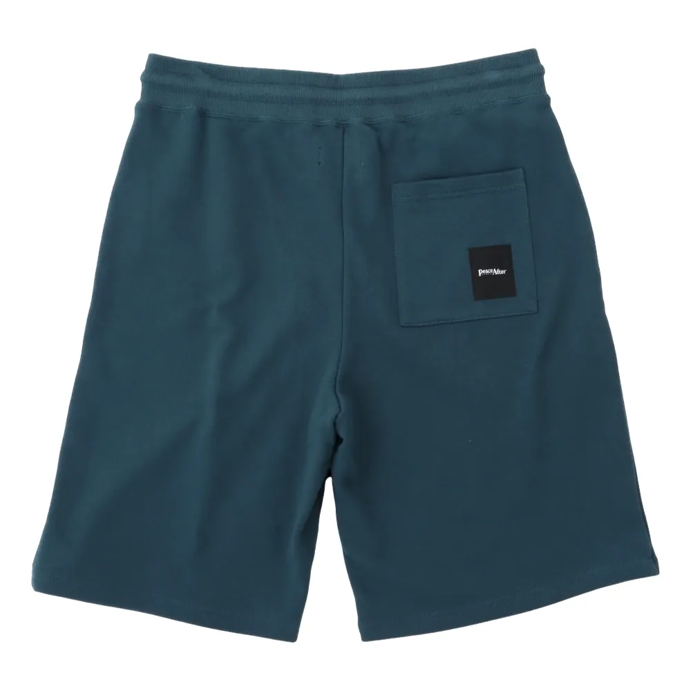 PEACE AND AFTER BOTTOM LOGO HALF SWEAT PANTS-GREEN