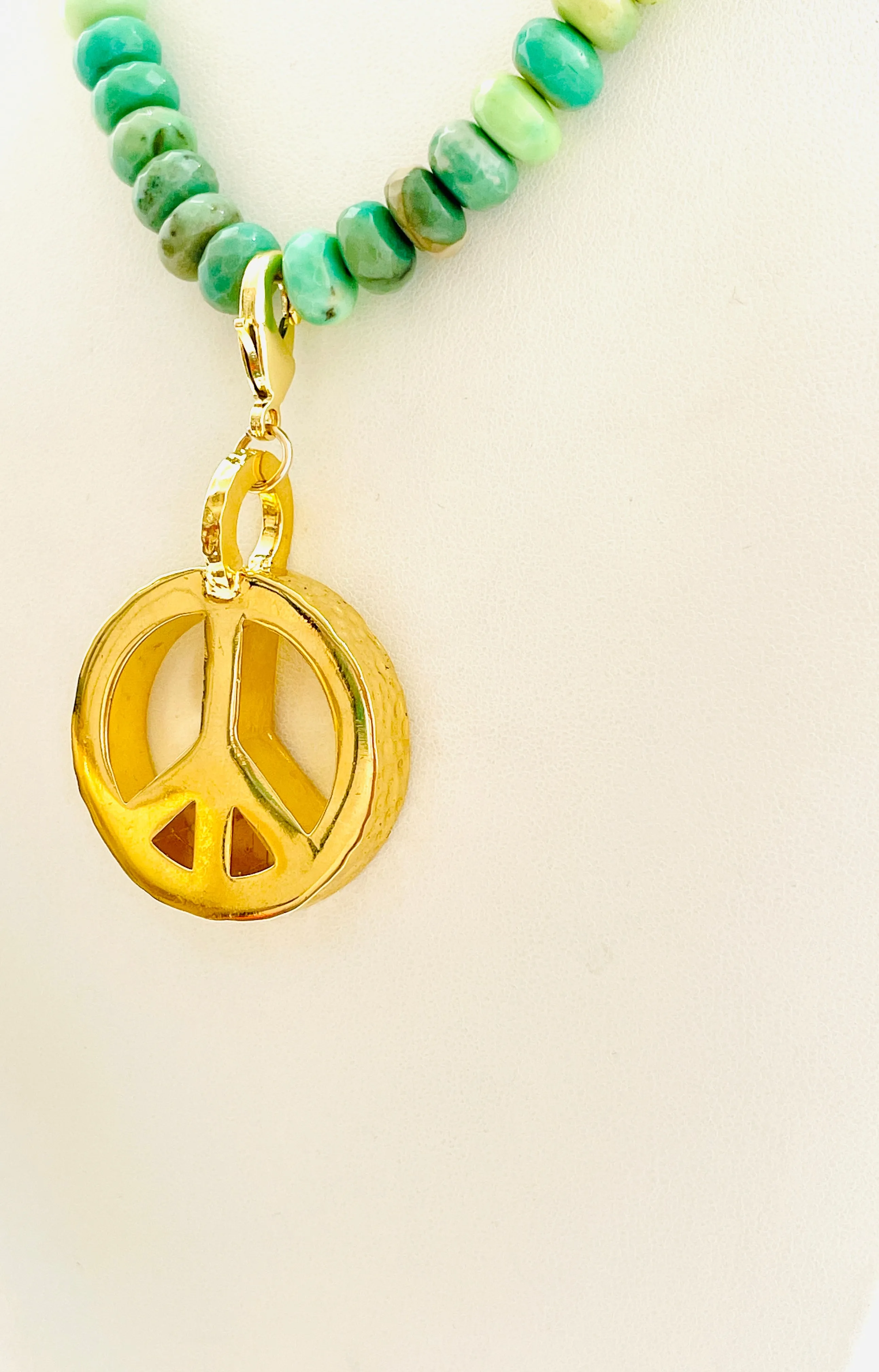 Peace Necklace with Crysophrase Beads