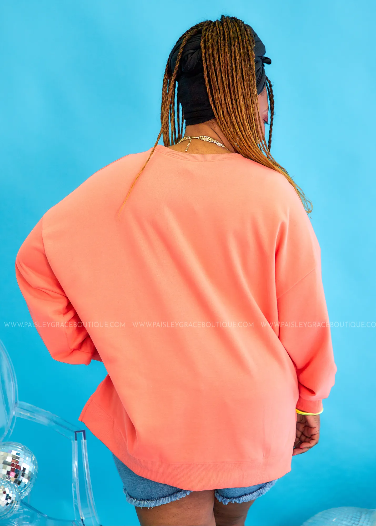 Peace Parade Sweater - Coral