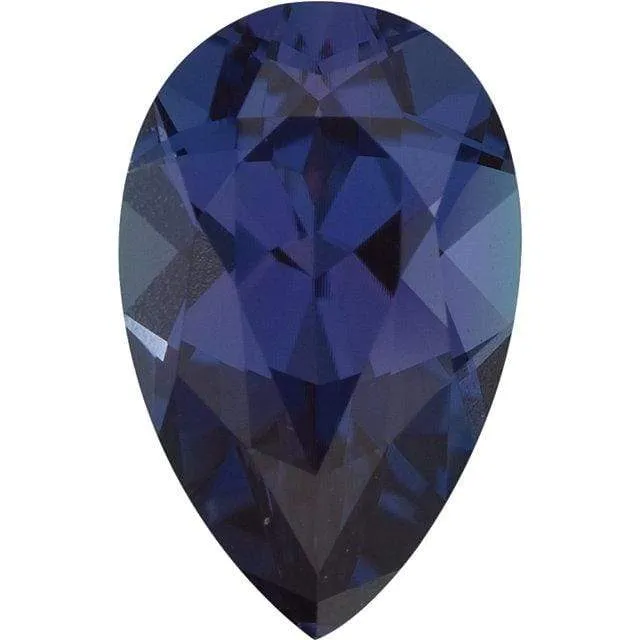 Pear Cut Lab Created Alexandrite Gemstone