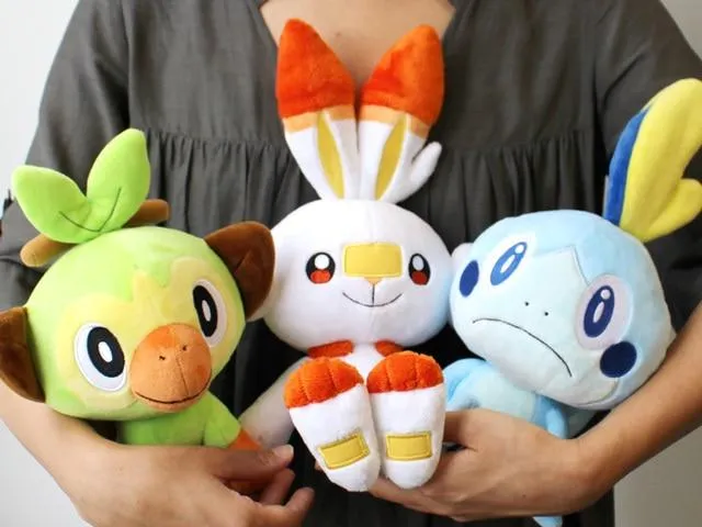 Pokemon Scorbunny Grookey Sobble Sirfetch'd Yamper Plush Toy Cute Animal Rabbit Lizard Monkey Stuffed Doll Gift For Children Kid