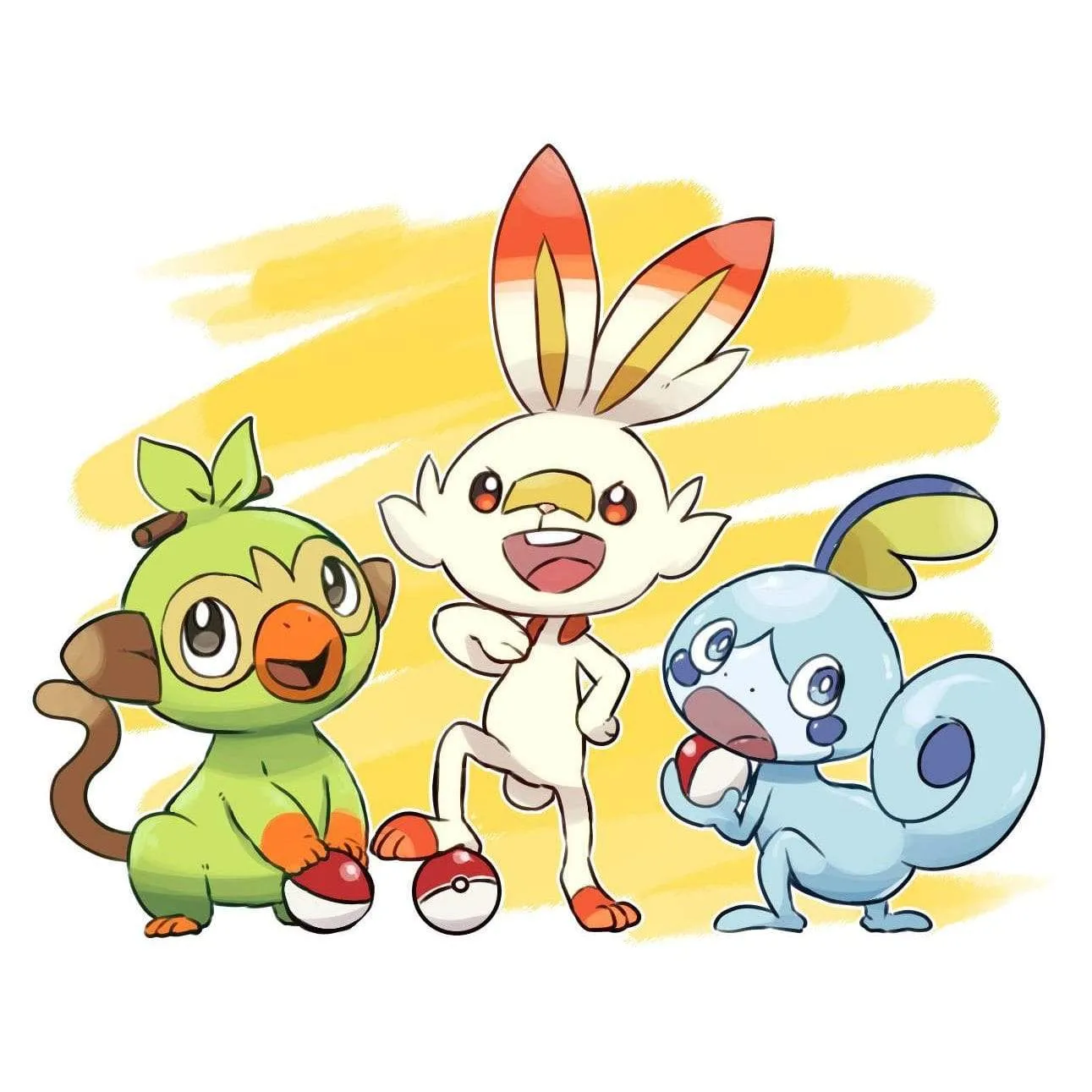 Pokemon Scorbunny Grookey Sobble Sirfetch'd Yamper Plush Toy Cute Animal Rabbit Lizard Monkey Stuffed Doll Gift For Children Kid