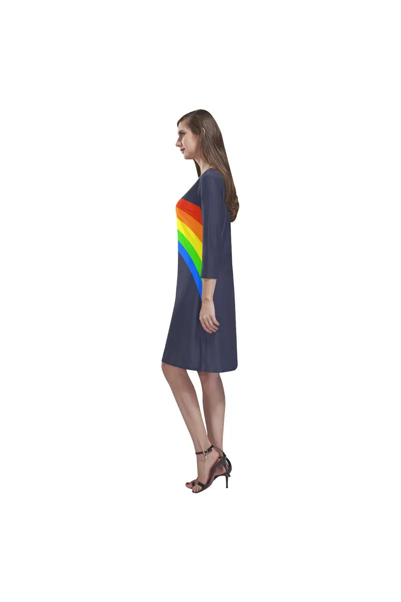 Prismatic Promises Rhea Loose Round Neck Dress