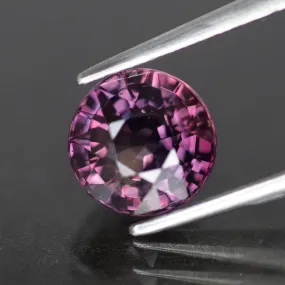 Purplish pink Sapphire | IGI certified | natural, round cut *7 mm, VS, *2ct