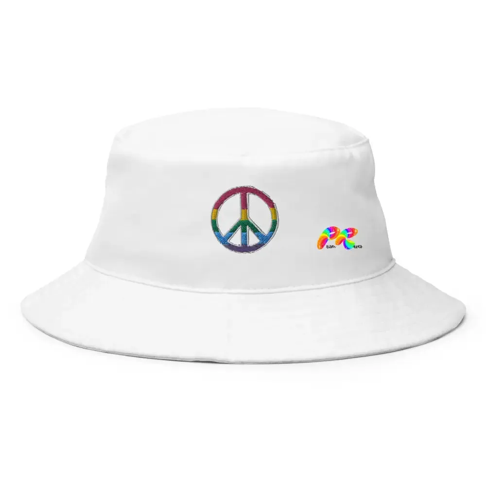 Rainbow Peace Sign Bucket Hat