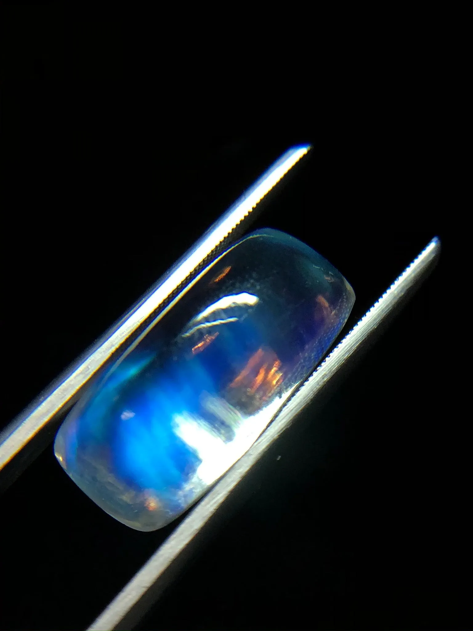 Rectangular Rainbow Moonstone Cabochon