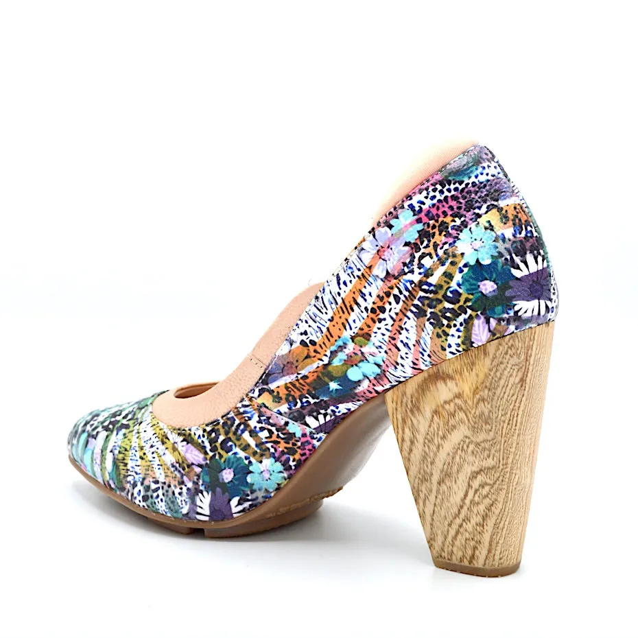 RHYTHM HIGH HEEL - ABSTRACT PRINT LEATHER