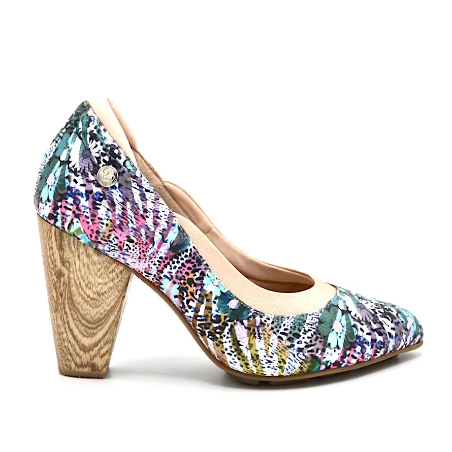 RHYTHM HIGH HEEL - ABSTRACT PRINT LEATHER