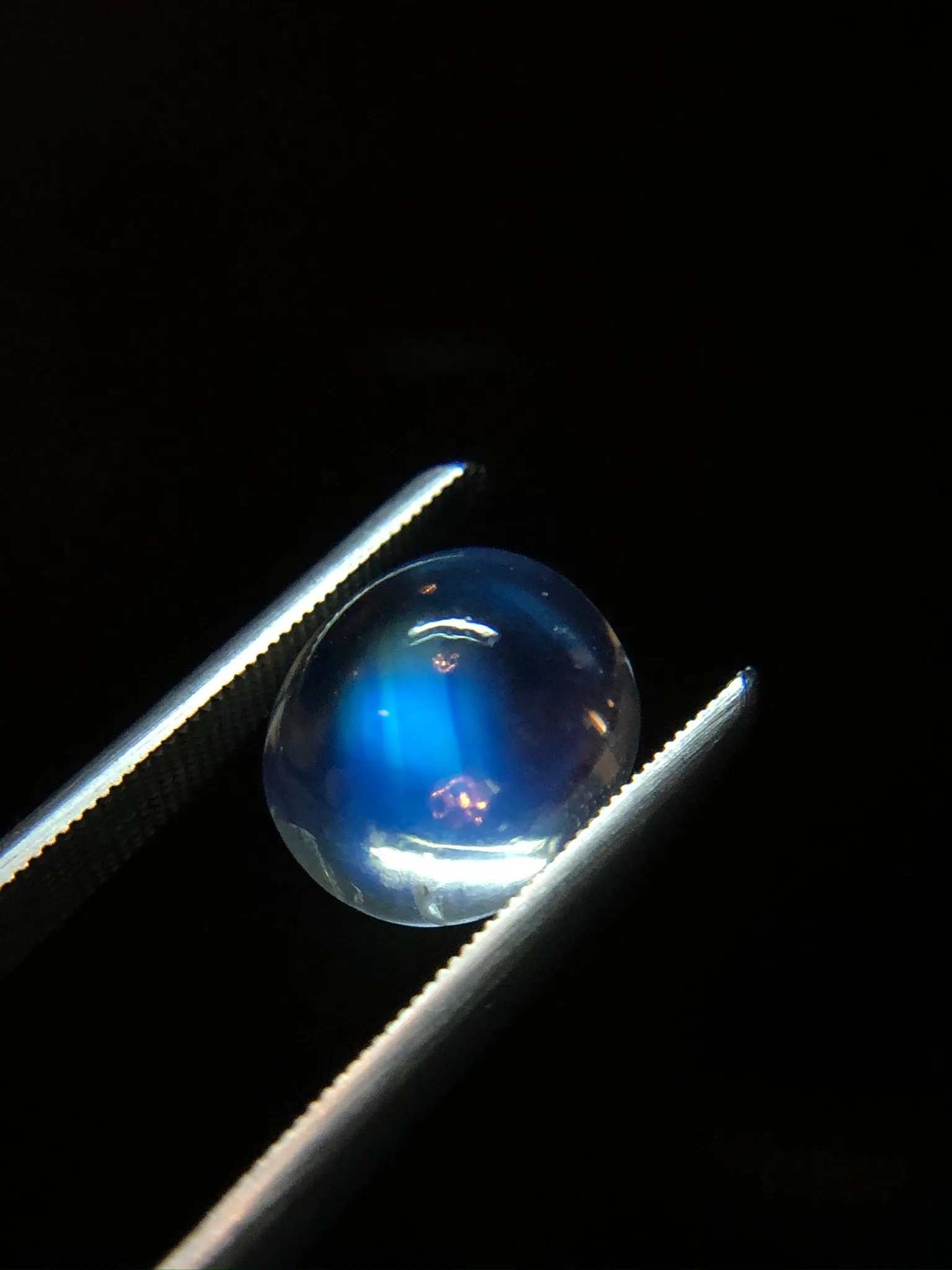 Round Rainbow Moonstone Cabochon