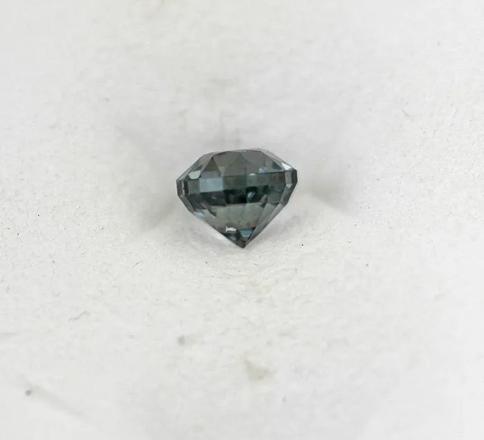 Round Silver Blue Green 5.5mm/1.20ct Natural Thailand Sapphire Loose Gemstone