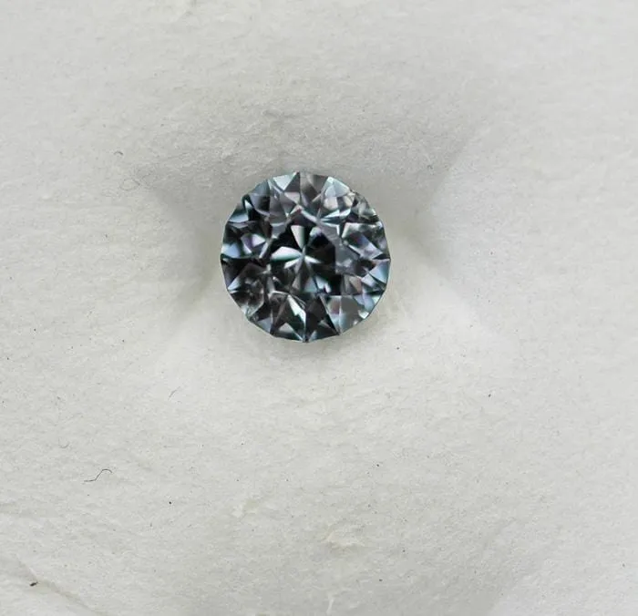 Round Silver Blue Green 5.5mm/1.20ct Natural Thailand Sapphire Loose Gemstone