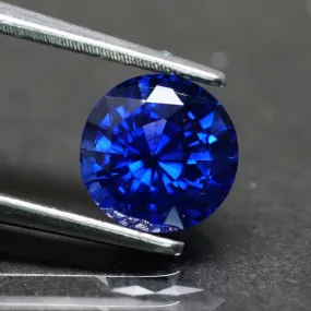 Royal Blue Sapphire | IGI certified | natural, round cut 6,5* mm, VS, 1.5ct*, Sri Lanka