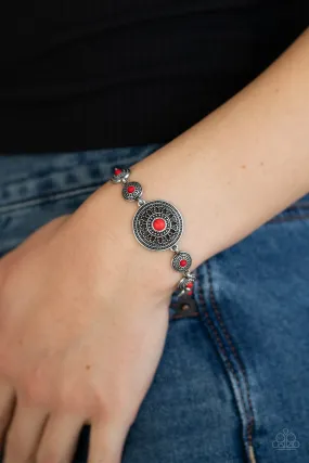 Rustic Renegade - Red Paparazzi Bracelet