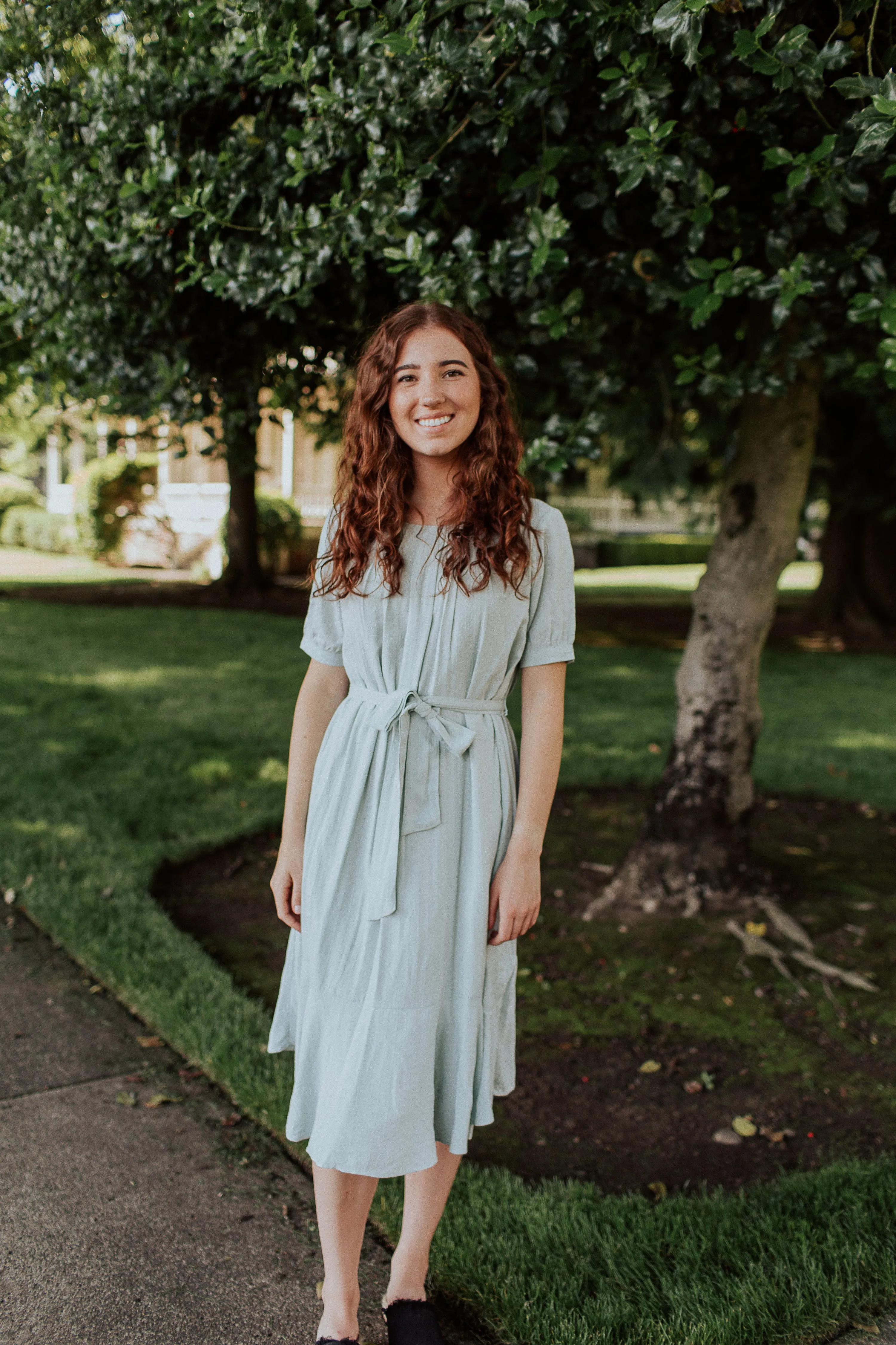 Sadie Loose Dress in Sage