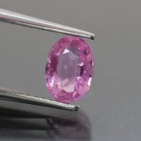 Sapphire | natural, pink, oval cut 7x5 mm, 1.08ct, Mozambique