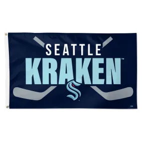 SEATTLE KRAKEN STICK FLAG - DELUXE 3' X 5'