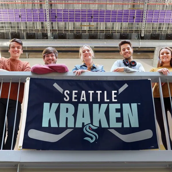 SEATTLE KRAKEN STICK FLAG - DELUXE 3' X 5'