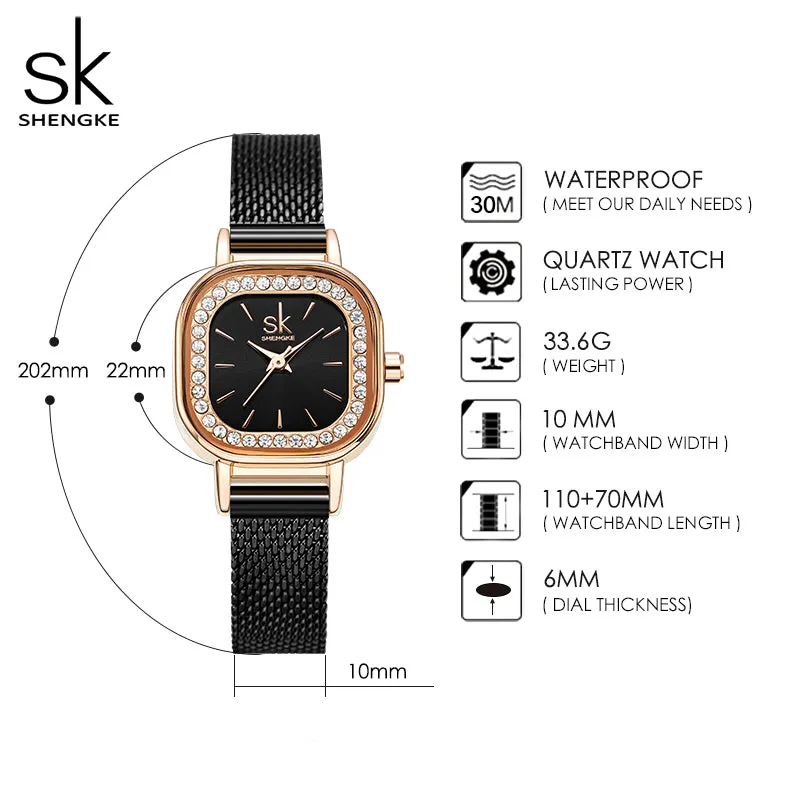 SK Watch and Bracelet Set For Lady