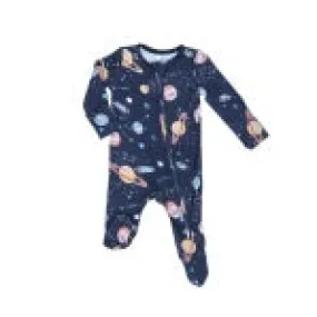 Solar System 2-Way Zipper Footie Blue