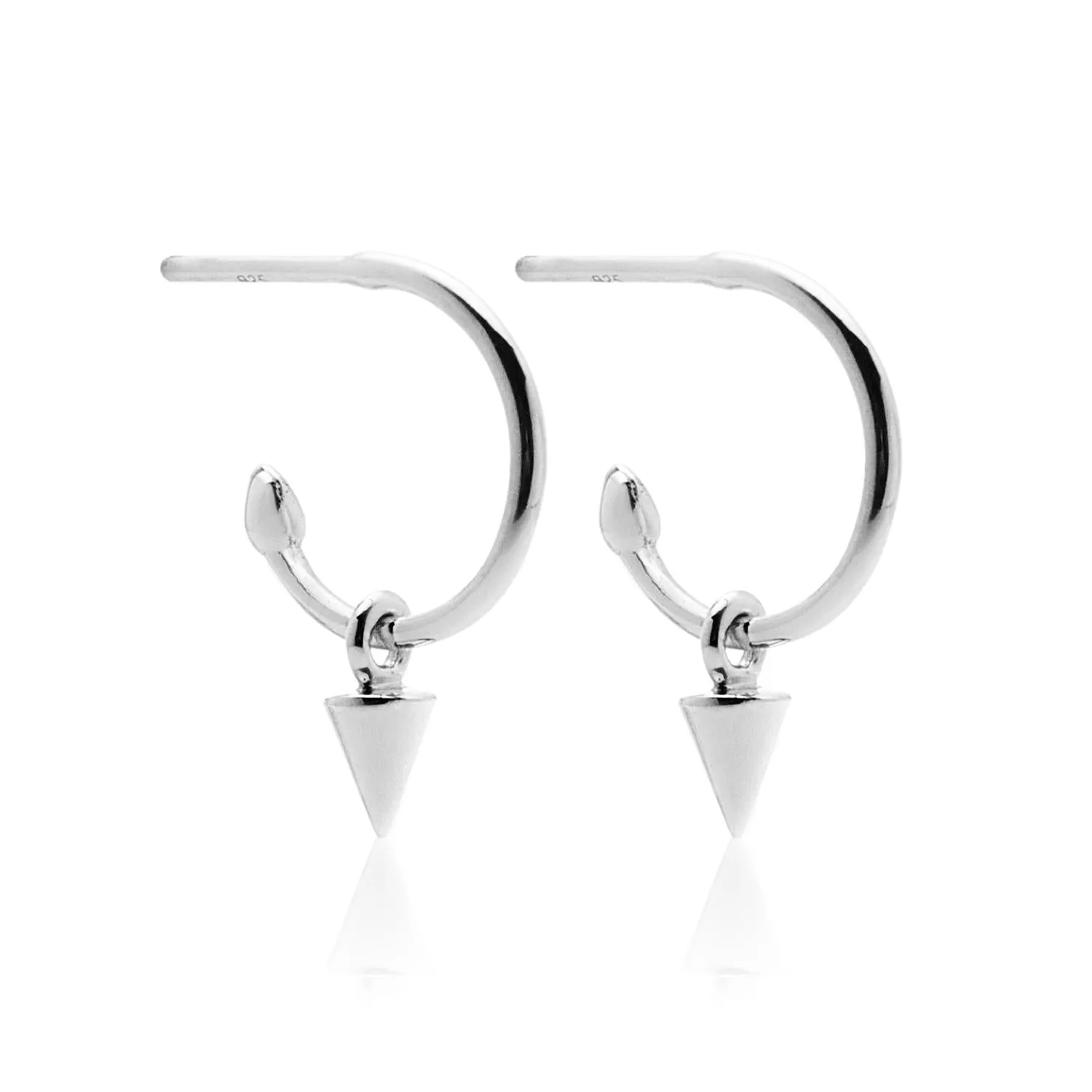 Superfine / Mini Spike Hoops / Silver