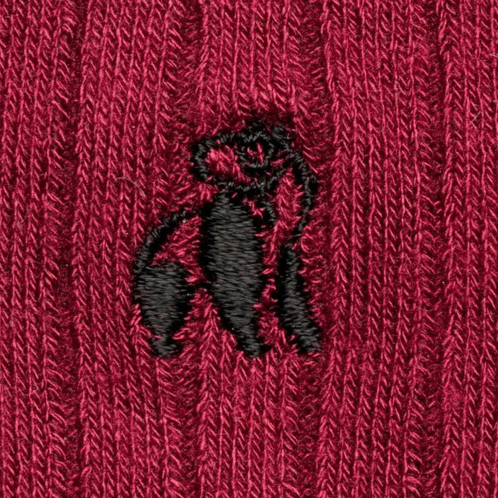 Swole Panda Bamboo Socks - Deep Burgundy