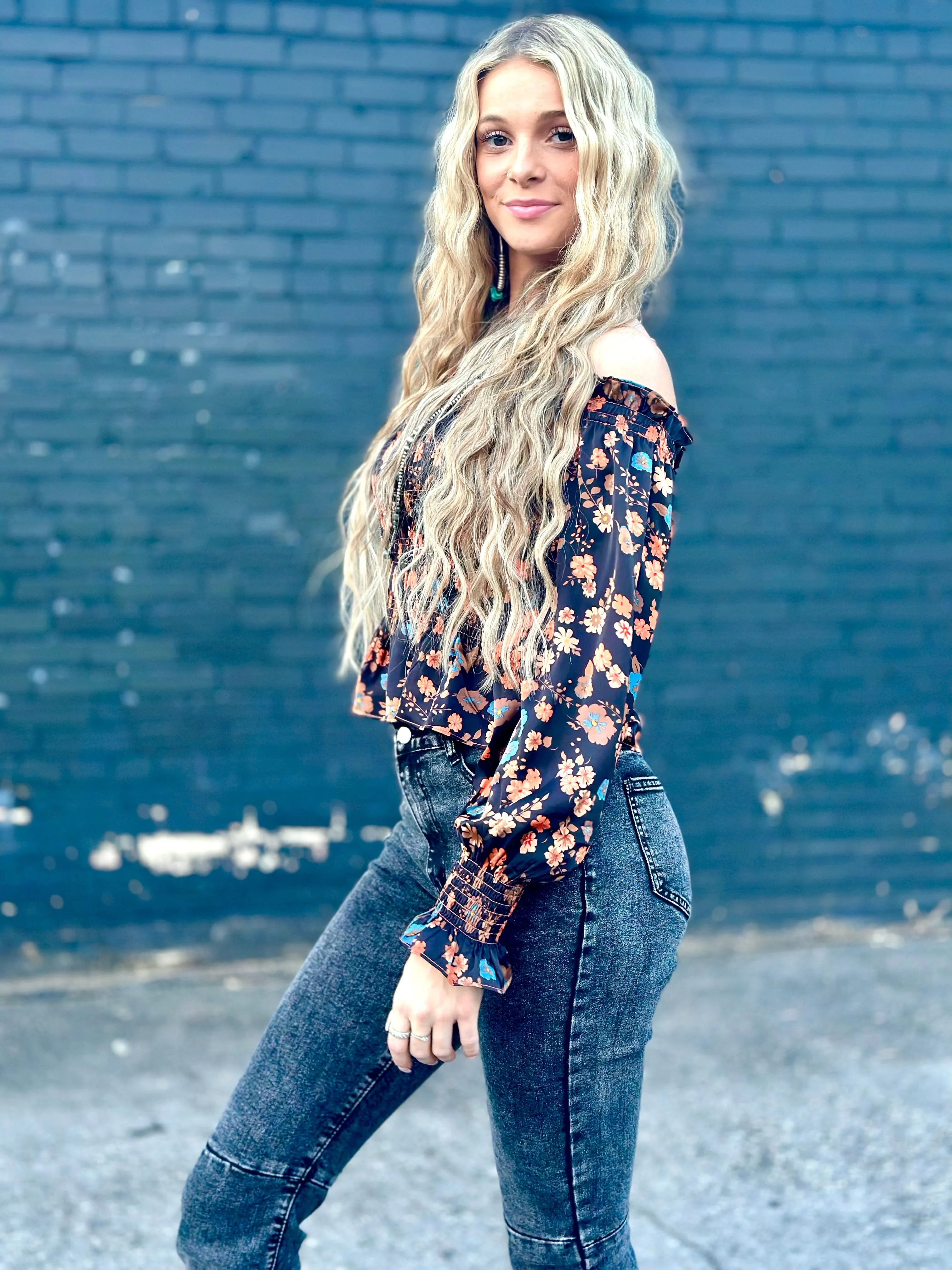 The Fall Forget Me Not Boho Floral Top