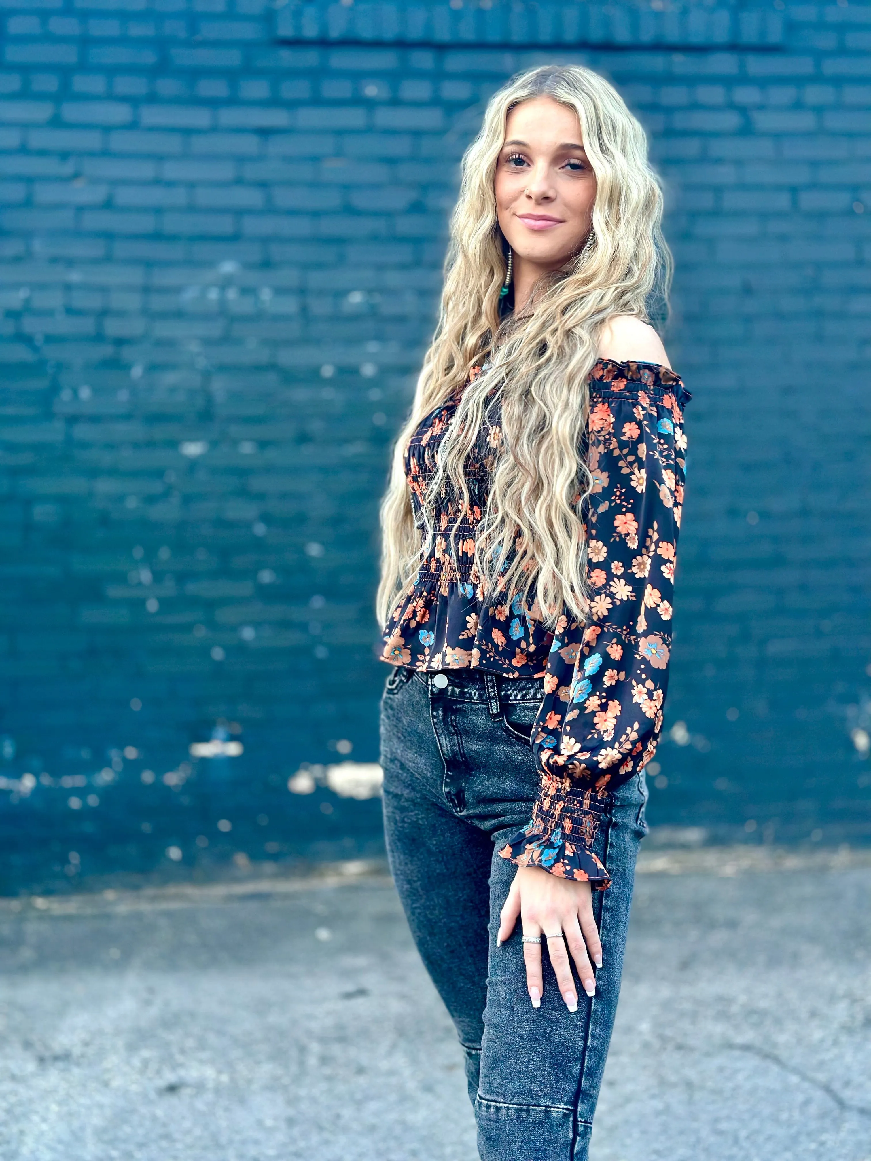 The Fall Forget Me Not Boho Floral Top