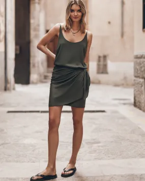 The Green Short Knotted Dress