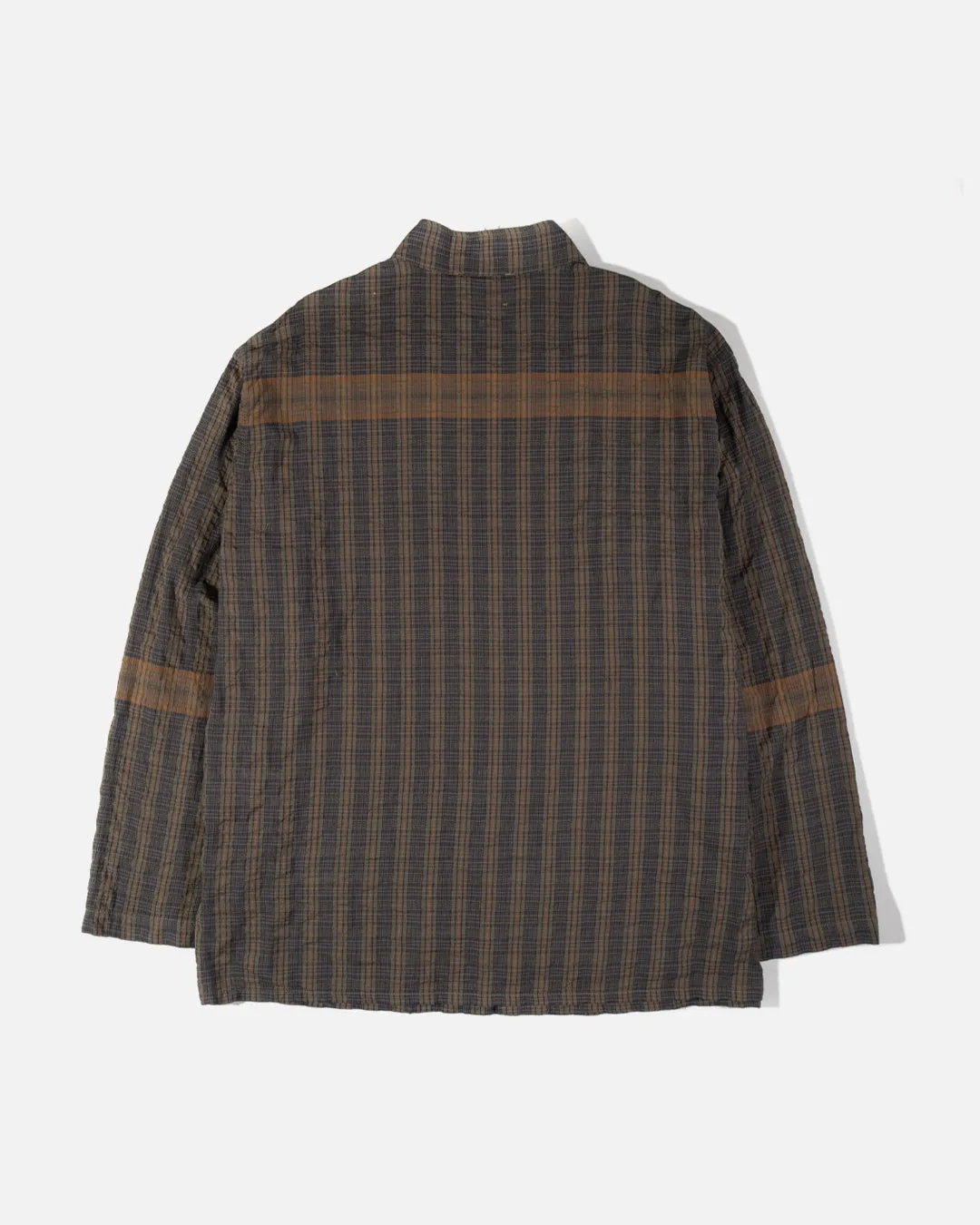 Tibet Shirt - Olive Seersucker