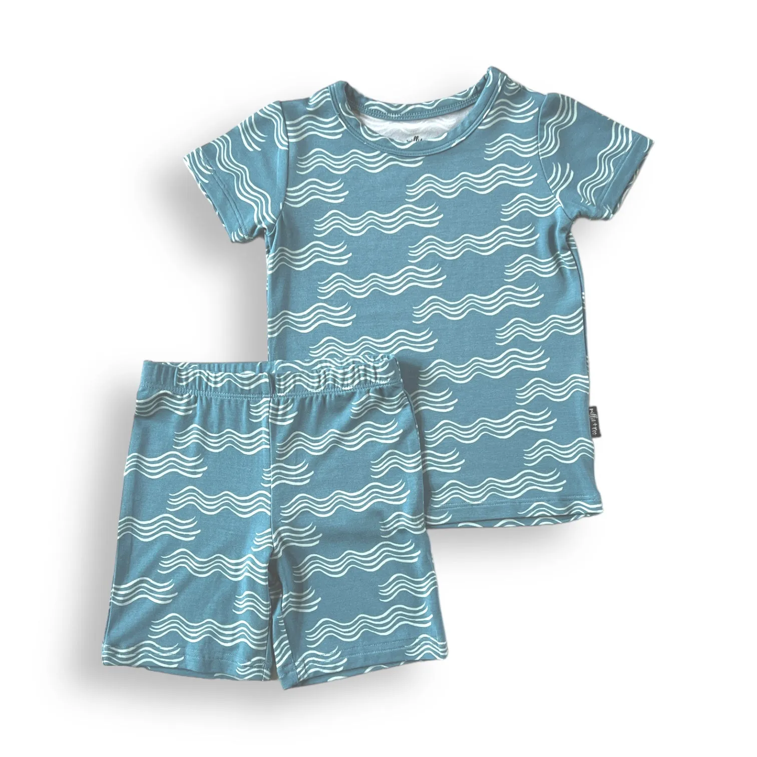 TWO PIECE SHORTIE SET- Waves