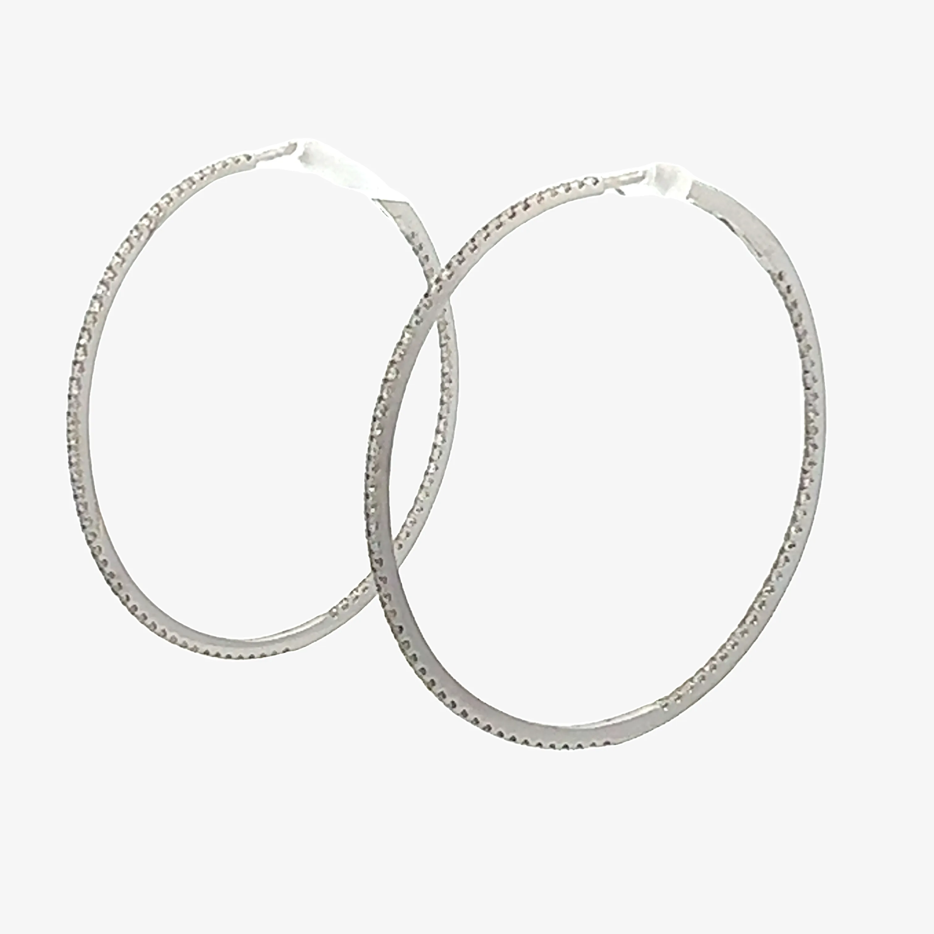 Ultra Whisper Thin 1.05CT Hoop Earrings