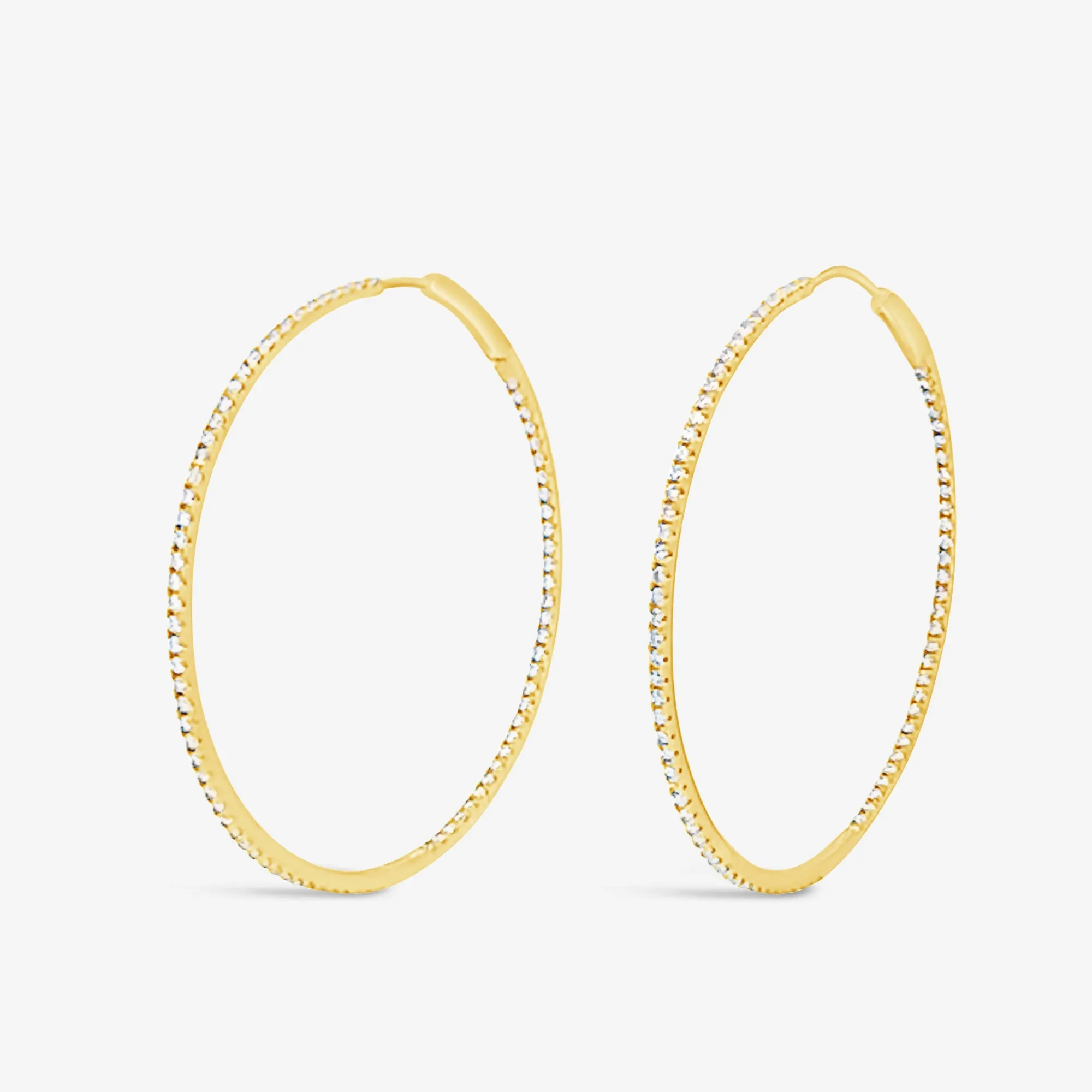 Ultra Whisper Thin 1.05CT Hoop Earrings