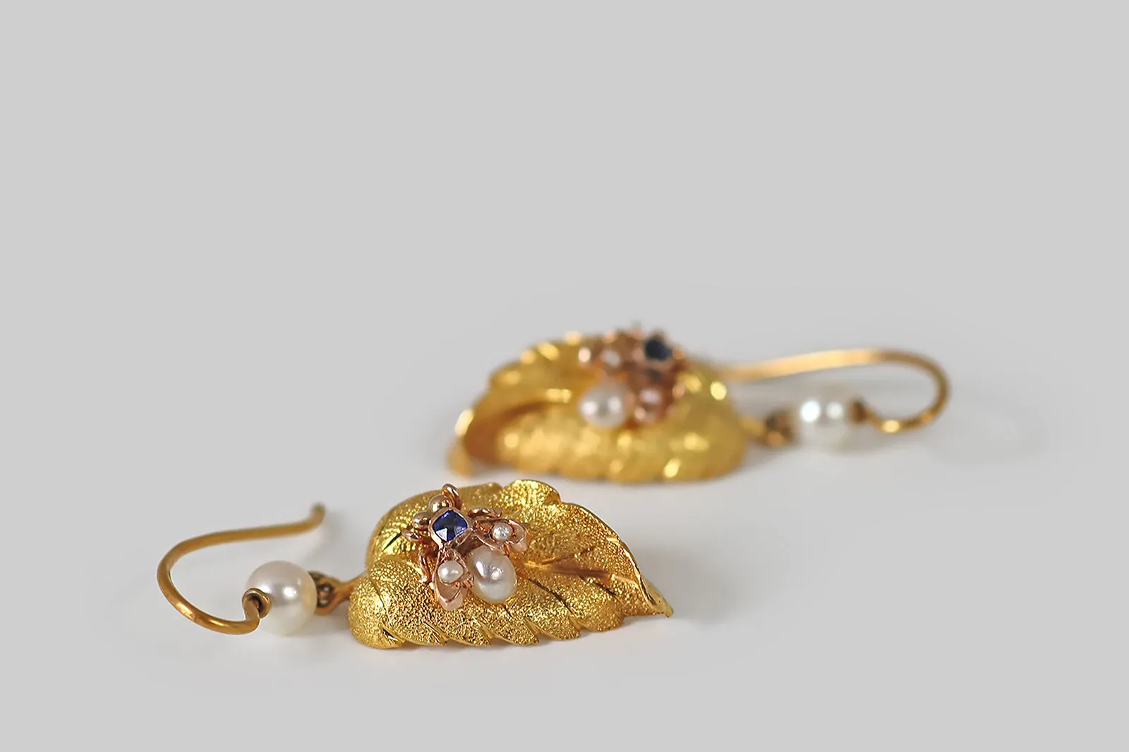 Victorian Fly & Leaf Earrings