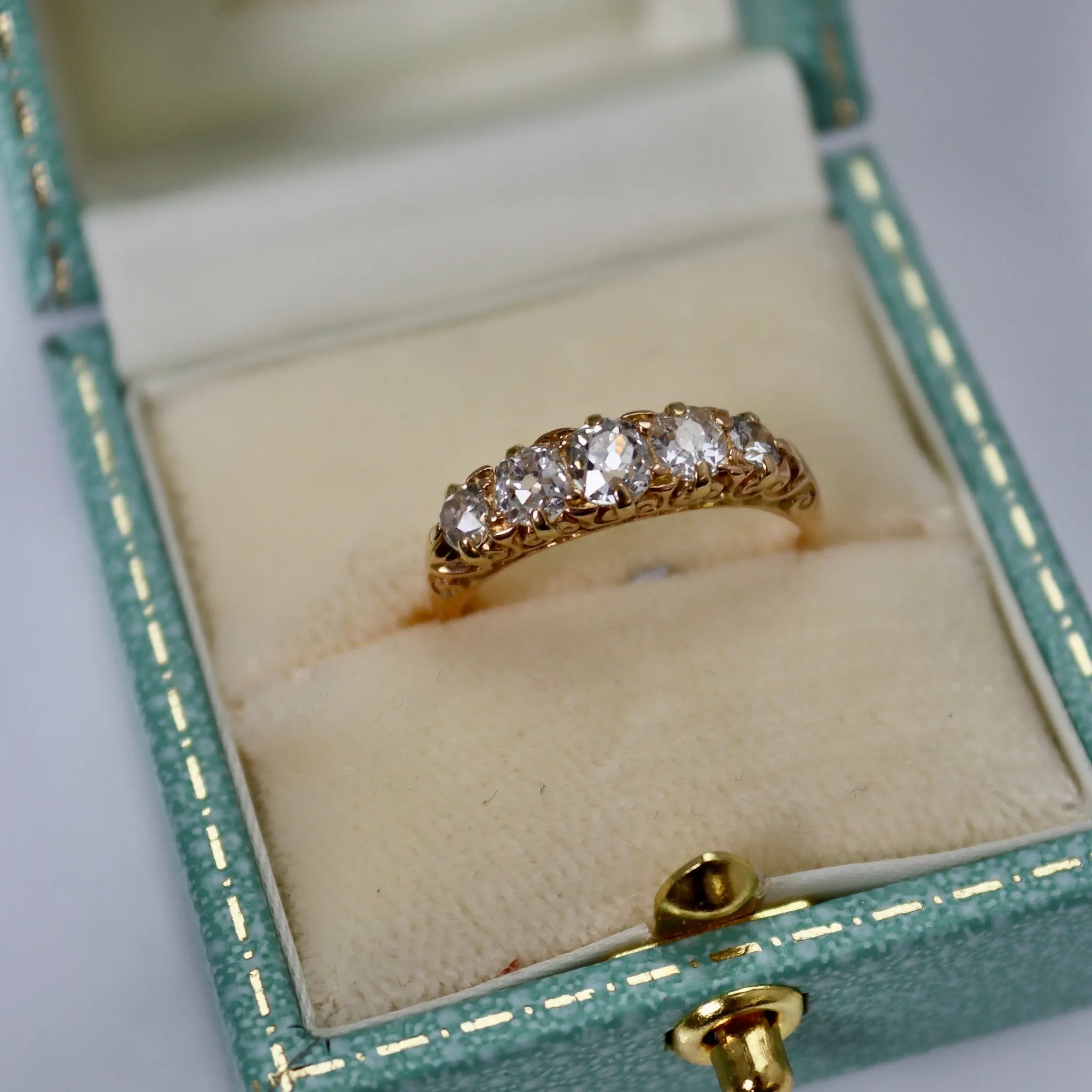 Victorian Yellow Gold Five Stone Diamond Ring