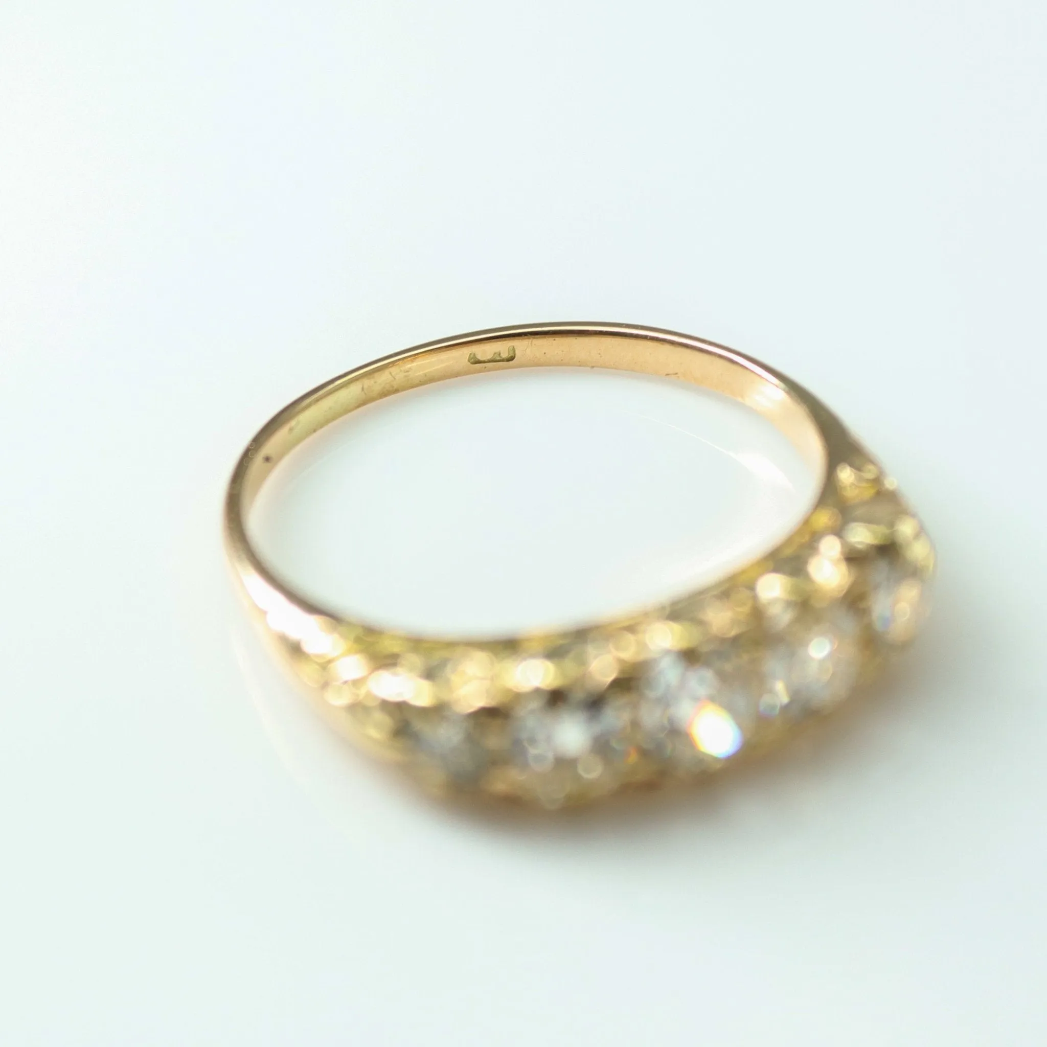 Victorian Yellow Gold Five Stone Diamond Ring