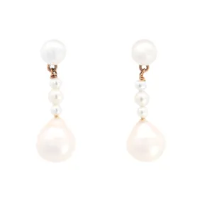 Vintage 14k Pearl Dangle Earrings