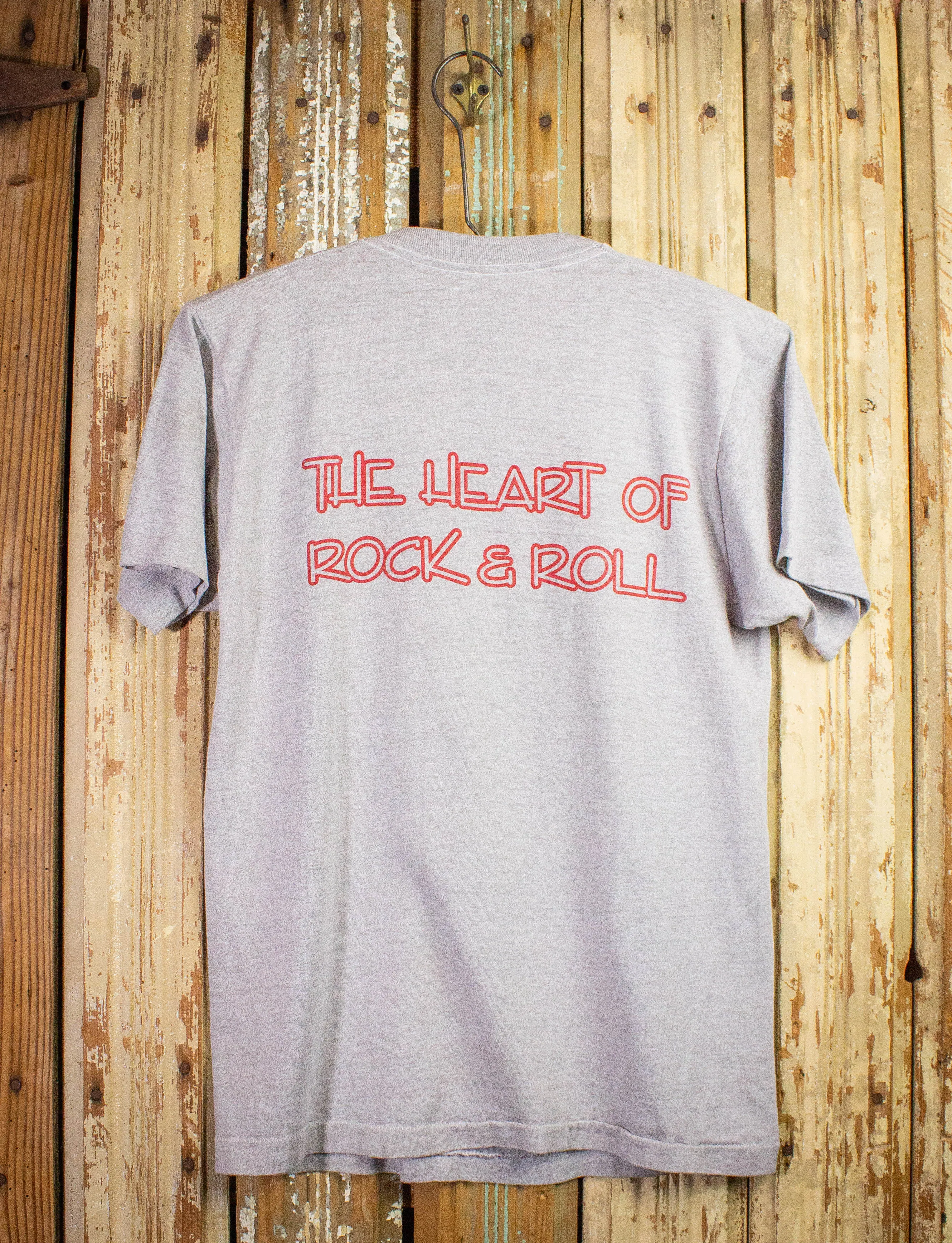 Vintage Huey Lewis & The News Heart of Rock & Roll Concert T Shirt 1984 Gray Small