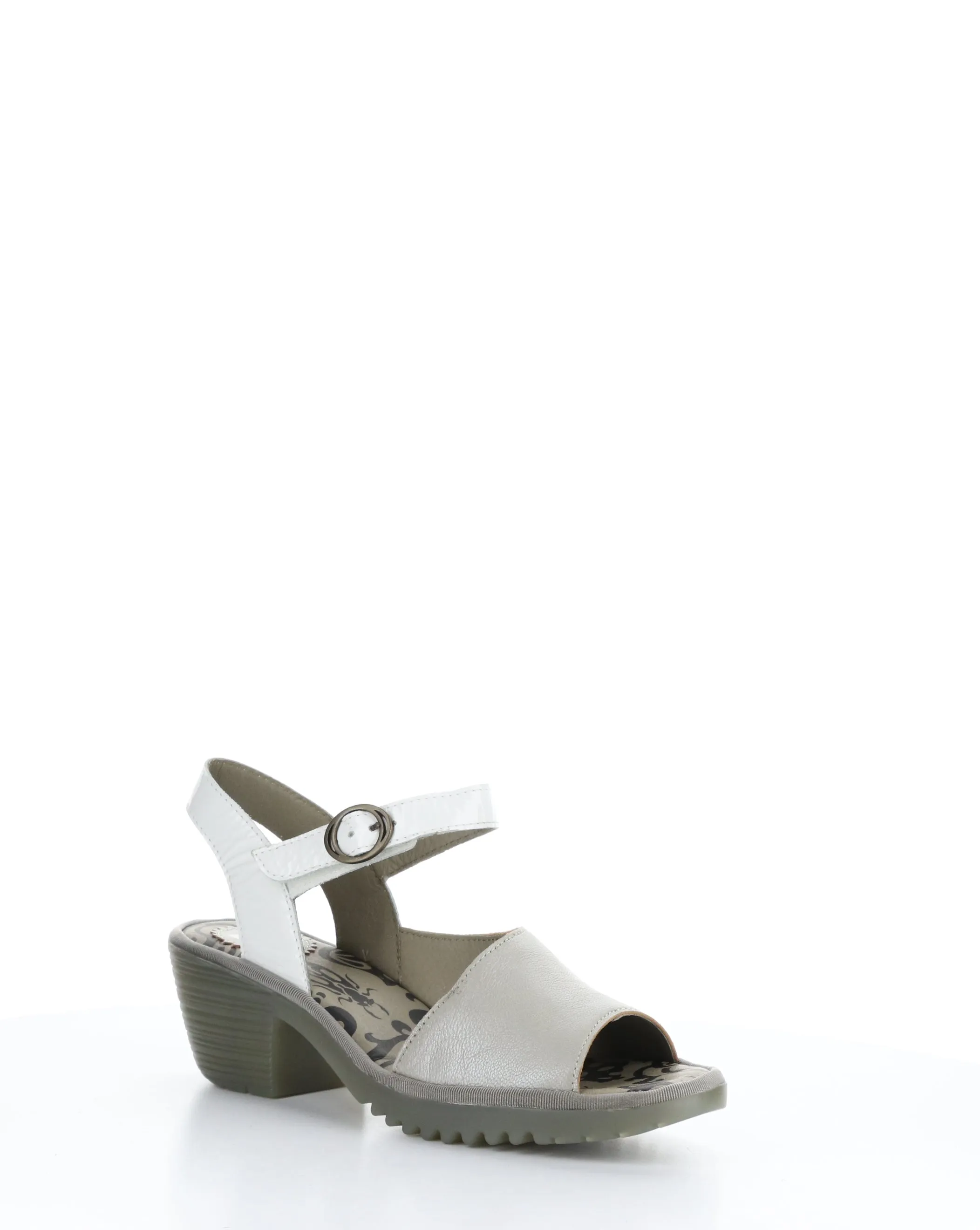 WELY439FLY 001 SILVER/OFF WHITE Velcro Sandals