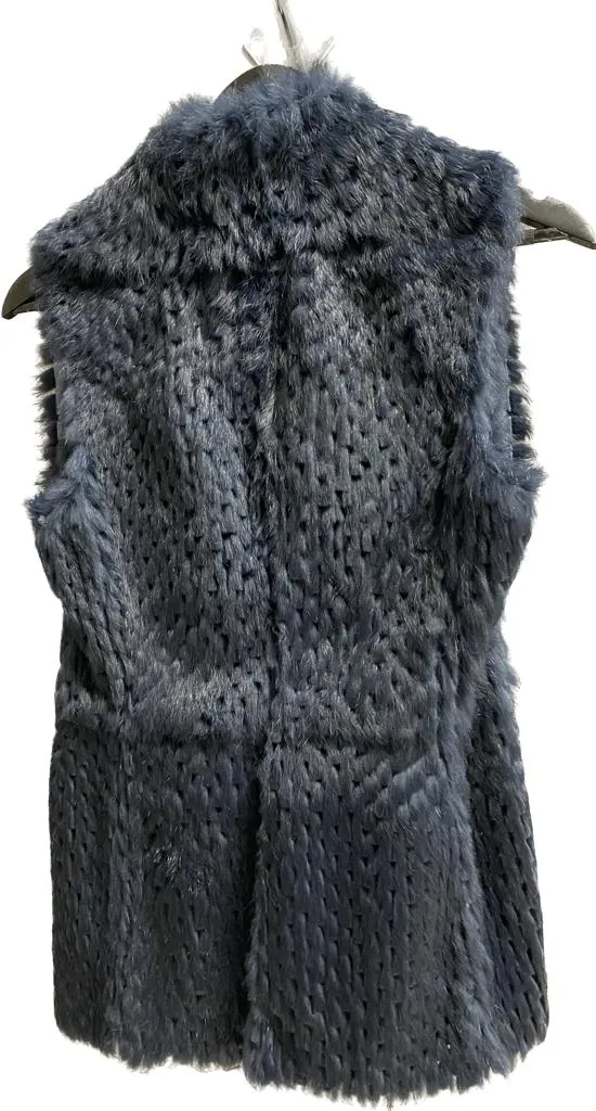 WINTERP - Cuadra blue casual fashion perforated rabbit fur vest for women