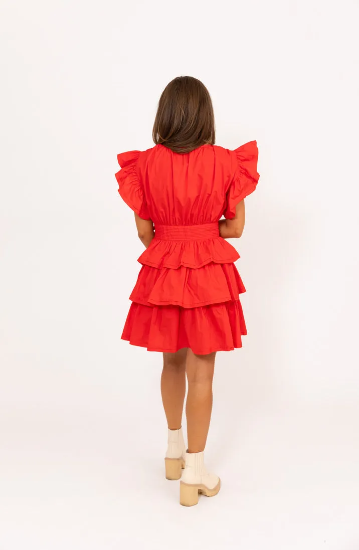 Wrap Ruffle Dress