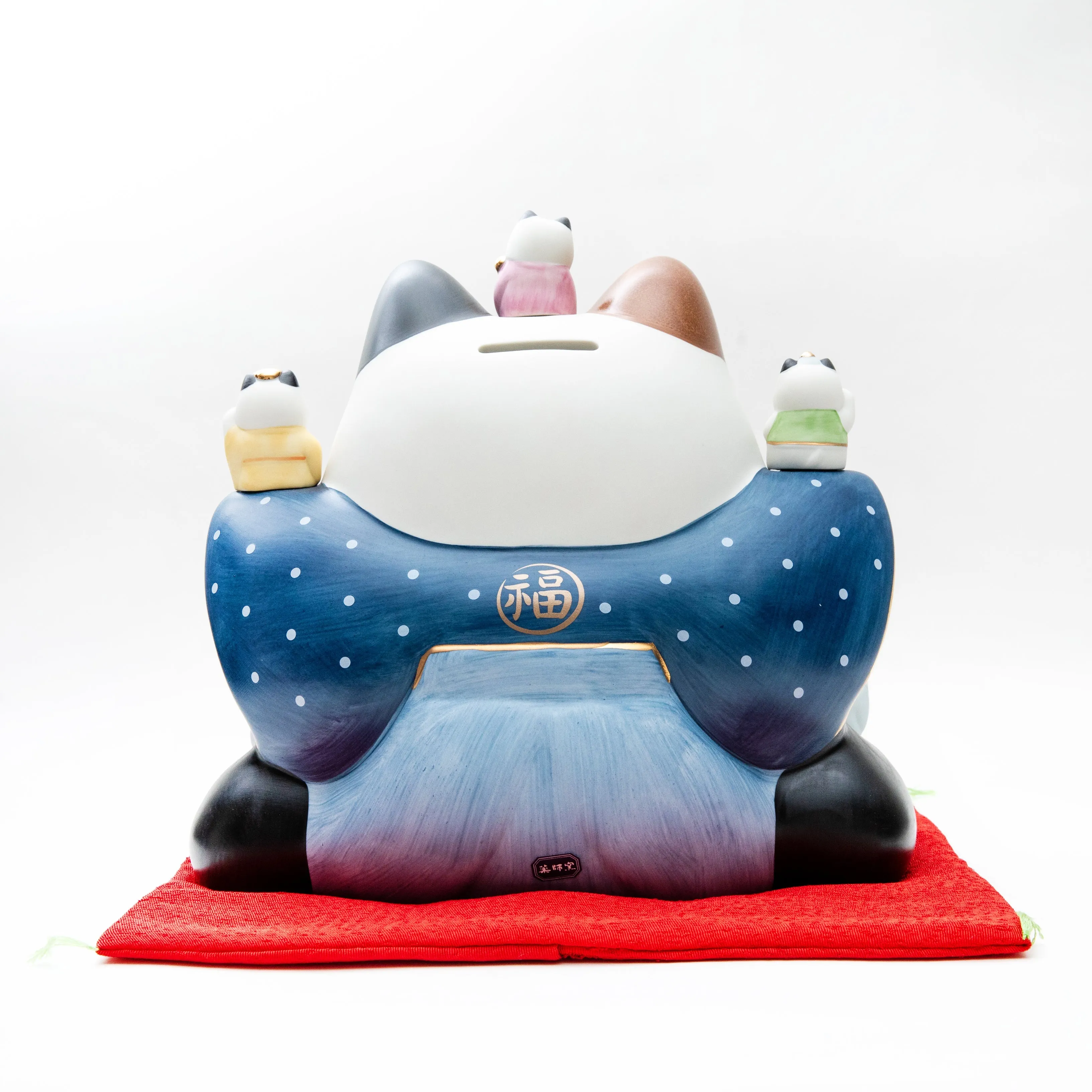 Yakushigama Beckoning Cat & Seven Lucky Gods Coin Bank