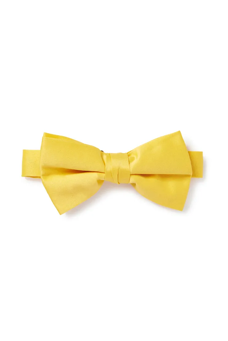 Yellow Satin Bow Tie